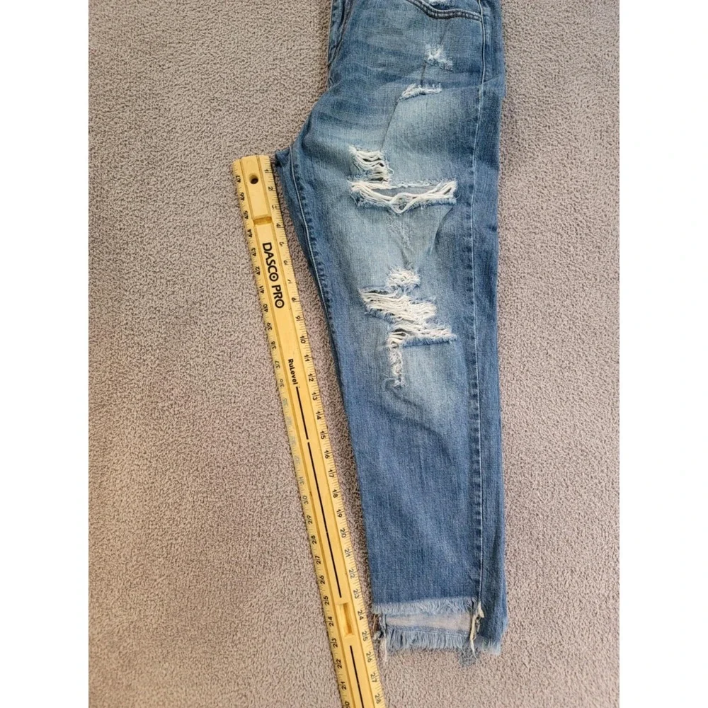 Cello Women's Ankle Skinny Jeans Size 9 Blue Distressed‎ Ripped 100% Cotton